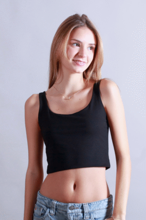 TANK TOP CORTO NEGRO