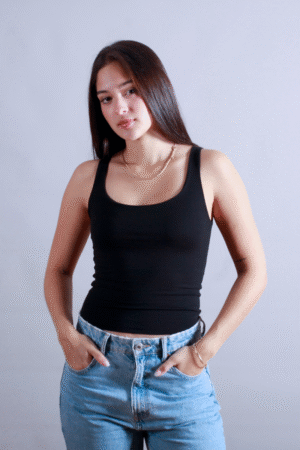 TANK TOP LARGO NEGRO