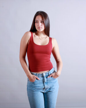 TANK TOP LARGO GUINDA