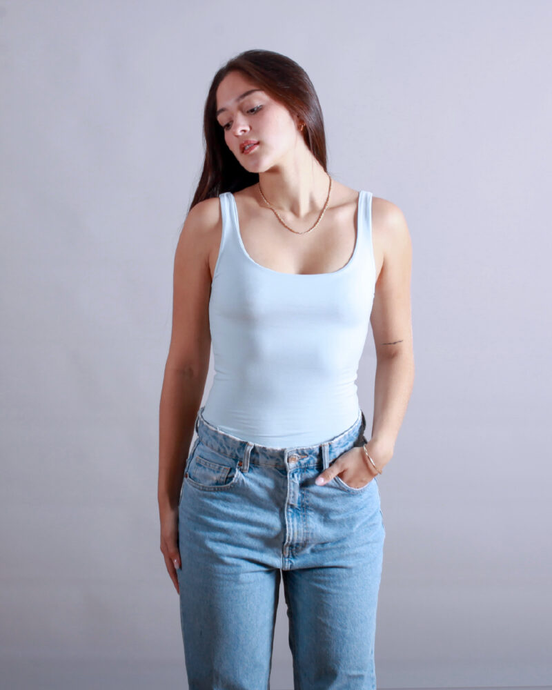 TANK TOP LARGO CELESTE BEBÉ