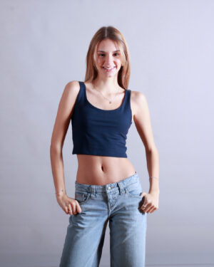 TANK TOP CORTO AZUL
