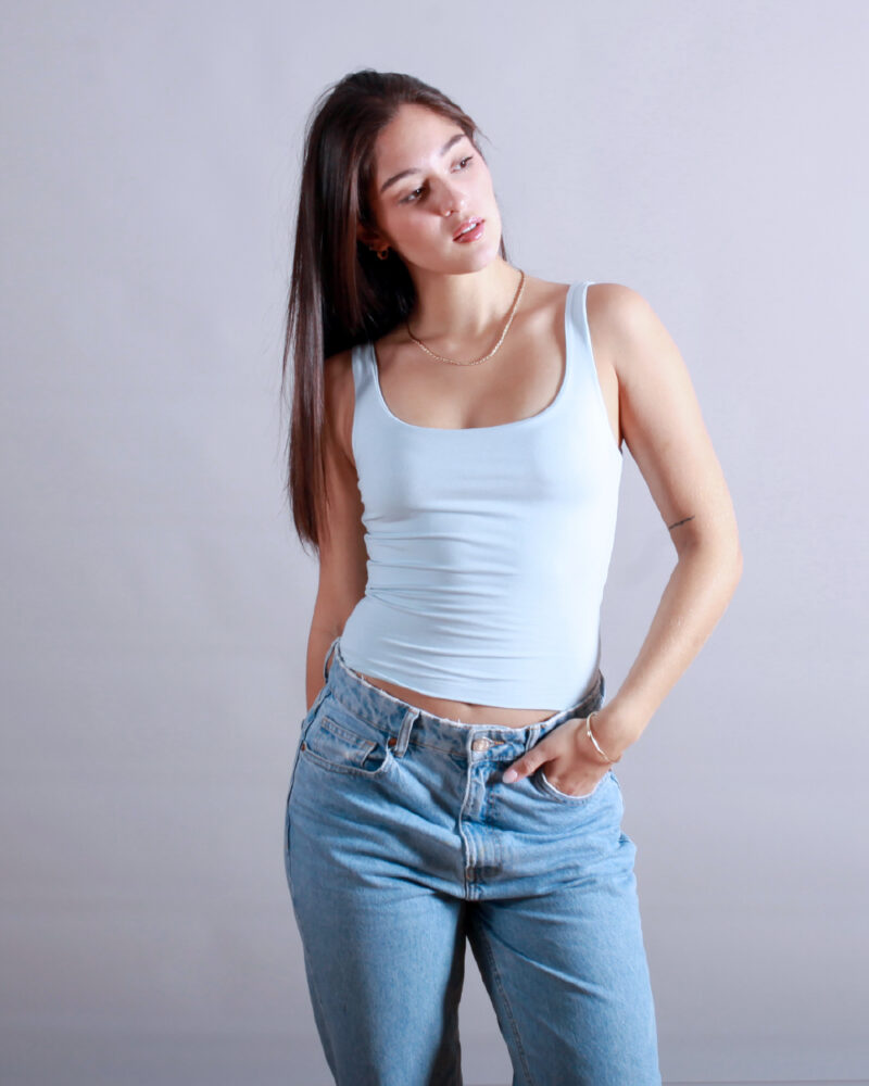 TANK TOP LARGO CELESTE BEBÉ - Image 2
