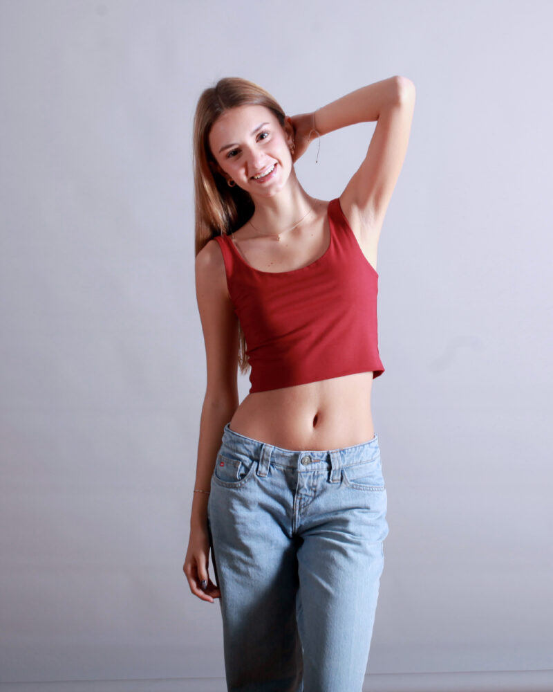 TANK TOP CORTO GUINDA - Image 3