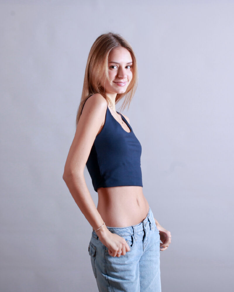 TANK TOP CORTO AZUL - Image 2