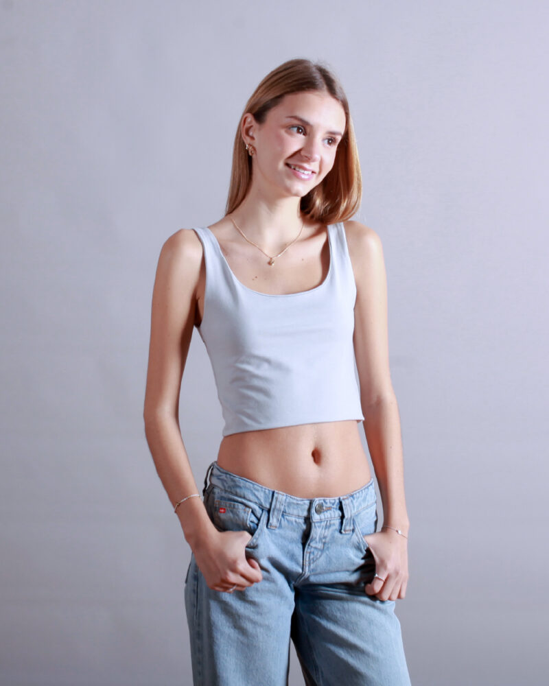 TANK TOP CORTO GRIS - Image 4