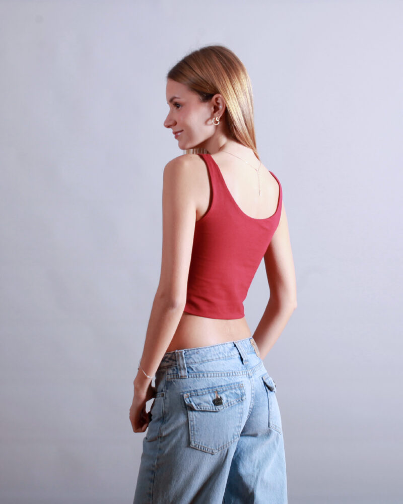 TANK TOP CORTO GUINDA - Image 4