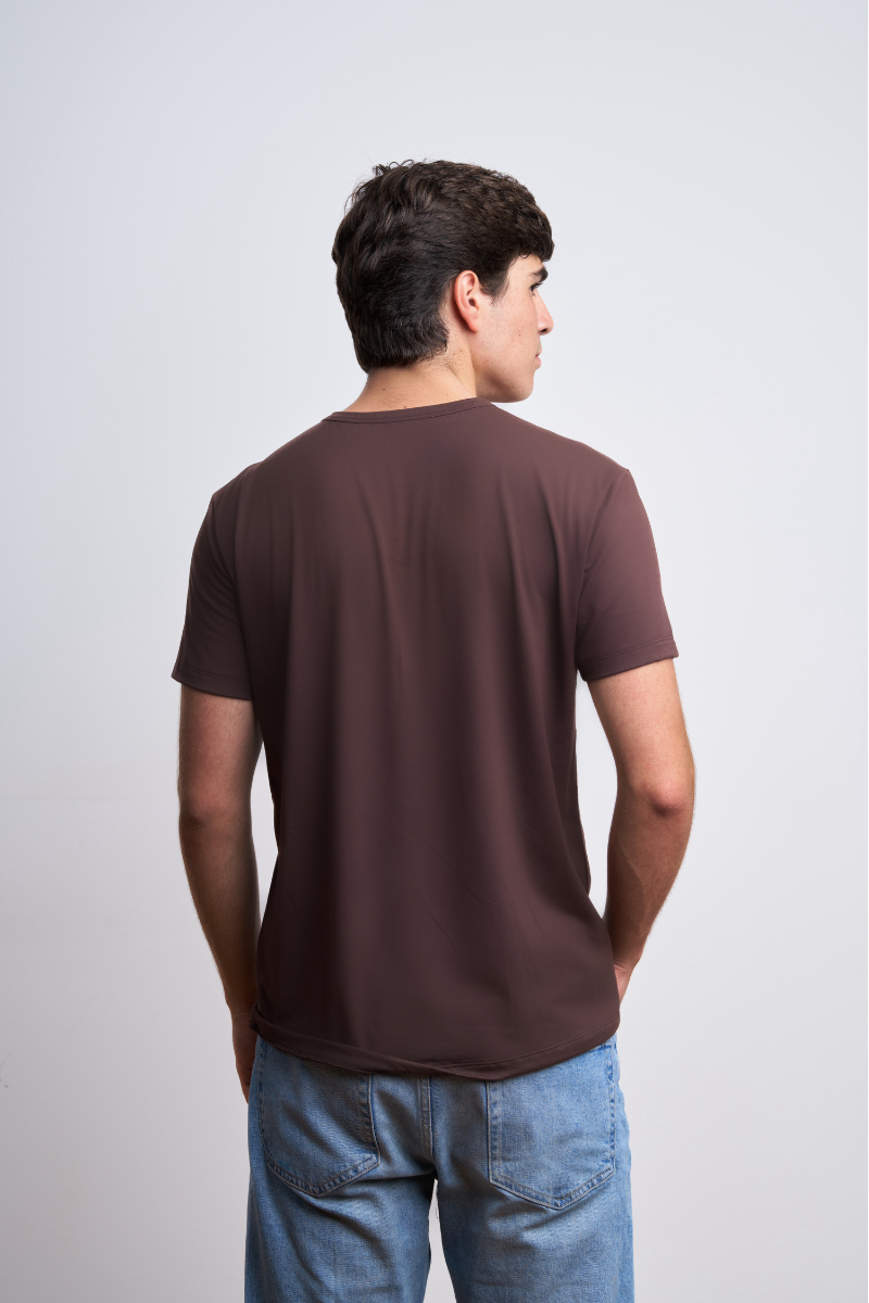 POLO MANGA CORTA MARRÓN - Imagen 3