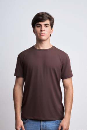 POLO MANGA CORTA MARRÓN