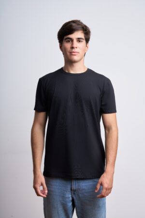 POLO MANGA CORTA NEGRO