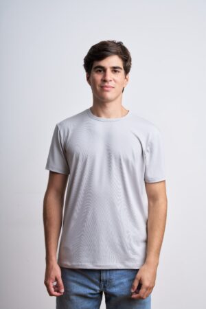 POLO MANGA CORTA GRIS