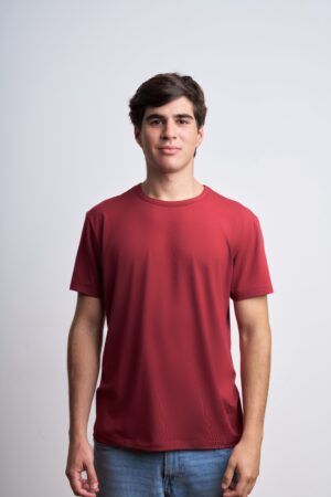 POLO MANGA CORTA GUINDA